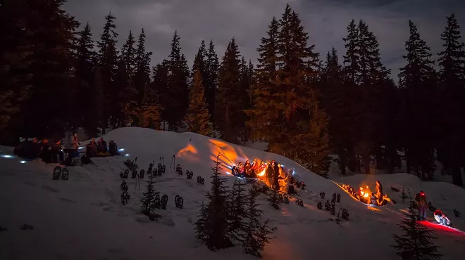 Image: New Year's Eve Bonfire on the Snow