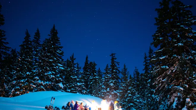 Image: New Year's Eve Bonfire on the Snow