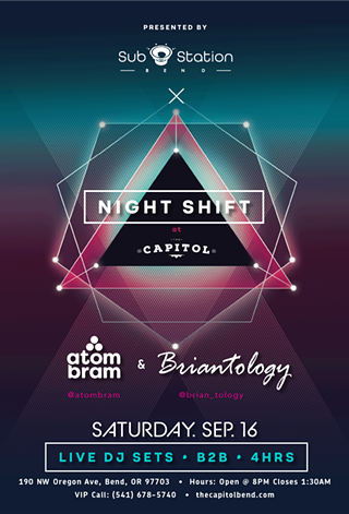 Image: Night Shift- DJ's AtomBram and Briantology