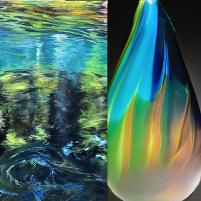 Landscapes in glass and paint