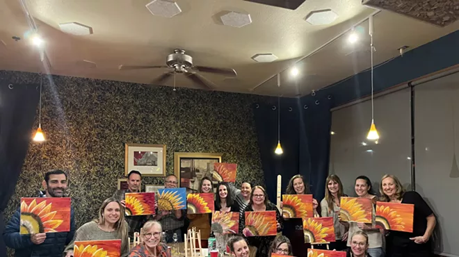 Image: Paint and Sip at Austin Mercantile