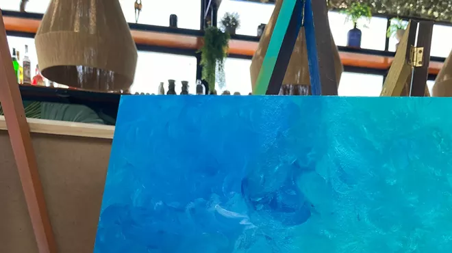 Image: Paint and Sip at Teal Tea & Art Lounge