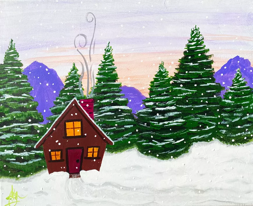 Snowy Cabin