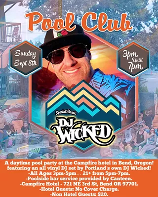 Image: Pool Club with DJ Wicked at Campfire hotel.