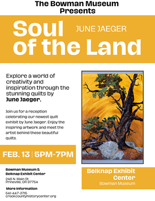 Image: Reception: Soul of the Land &mdash; Quilts by June Jaeger