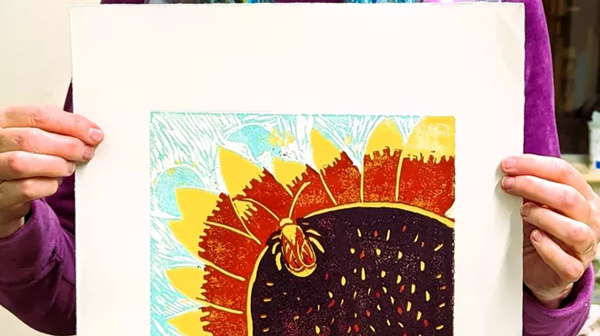 Image: Reduction Block Printmaking, A 3-Class Series