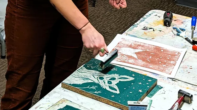 Image: Reduction Printmaking &ndash; Teen Art Camp