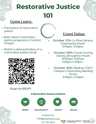 Image: Restorative Justice 101-Informational Sessions