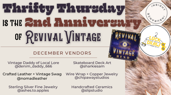 Revival Vintage Two Year Anniversary Party on Thrifty Thursday!