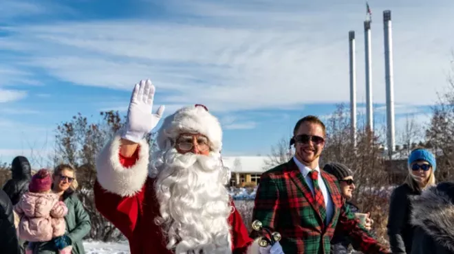 Image: Santa in the Old Mill District