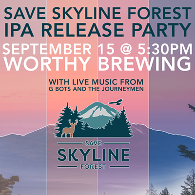 Save Skyline Forest IPA Release Party Event Poster