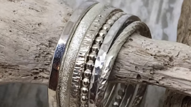 Image: Silver Stacked Rings - Into To Jewelry Soldering