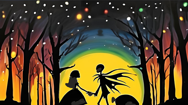 Image: Slightly Nerdy Paint Parties at Modern Games - A Jack & Sally Christmas