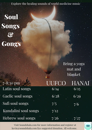 Image: Soul Songs & Gongs at the UUFCO