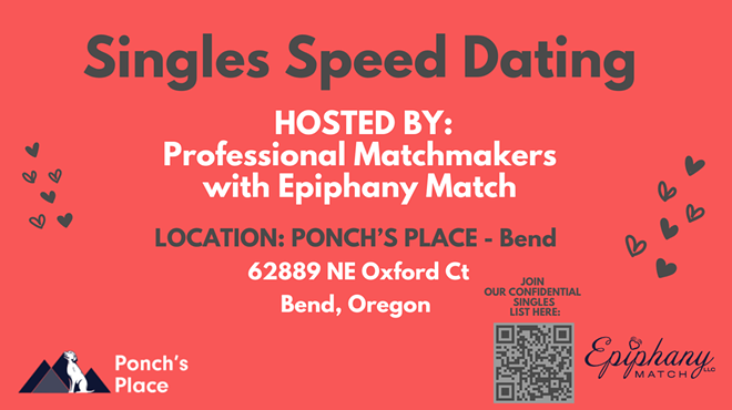 Image: Speed Dating @ Ponch's Place - Bend (ages 40ish +) **First Drink is Free!**