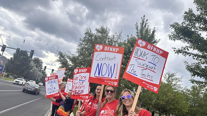 St. Charles Tech Workers on the Picket Line