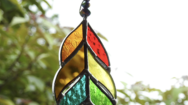 Image: Stained Glass 101: Feather Suncatcher (Two-Week Class)