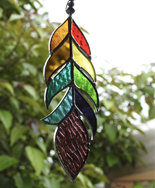 Image: Stained Glass 101: Feather Suncatcher (Two-Week Class)