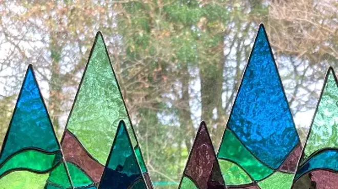 Image: Stained Glass 101 - Northern Lights Fir Trees
