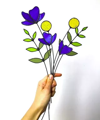 Image: Stained Glass Flower Bouquets