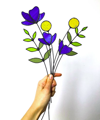 Image: Stained Glass Flower Bouquets