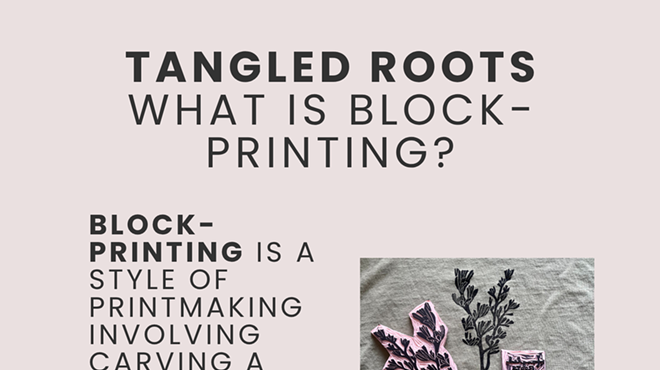 Image: Tangled Roots Blocking Printing Class