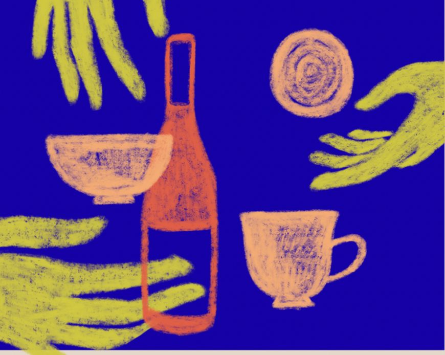 Thrown Together Dinner Party Poster