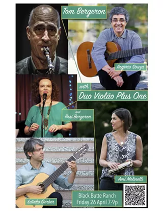 Image: Tom Bergeron with Duo Viol&atilde;o Plus One and Rosi Bergeron
