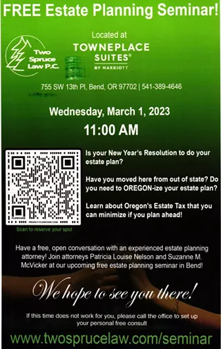 Image: Two Spruce Law Estate Planning Seminar