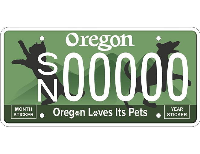 Pet-Saving License Plate Introduced in Oregon