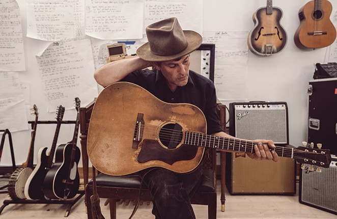 Gregory Alan Isakov with his guitar