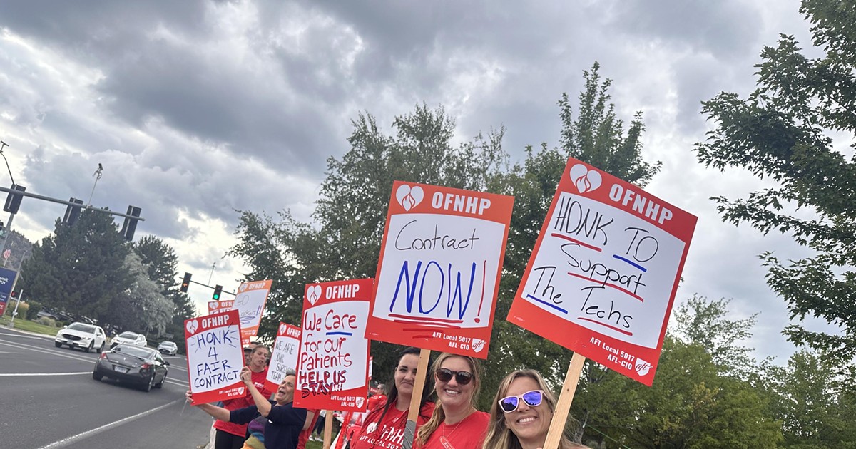 Tech workers picket in St. Charles | The Source Weekly