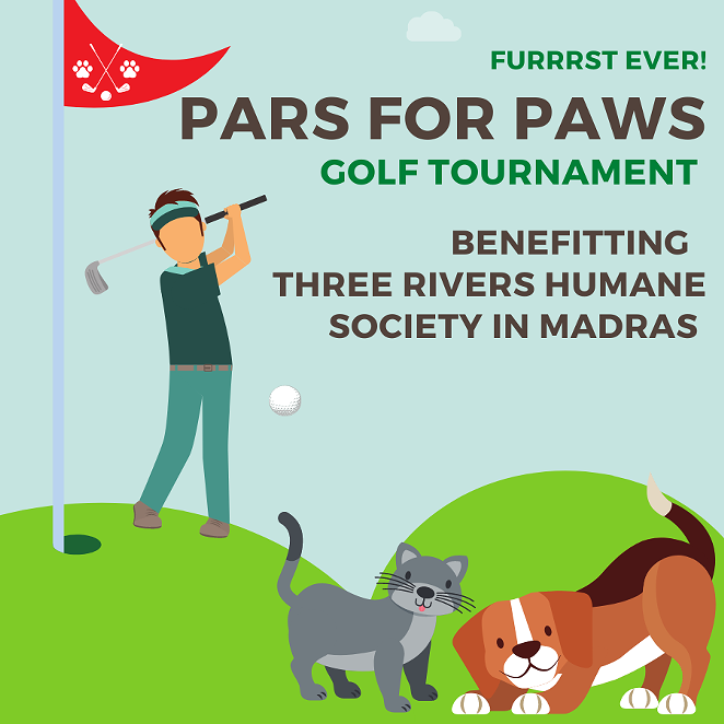 With nine chances to win cash prizes and a free golf club for every player, Pars for Paws is one charity golf tournament not to be missed!