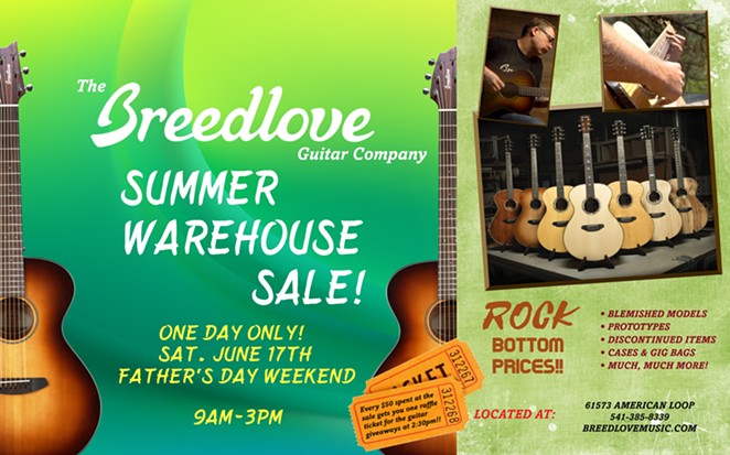 Breedlove Warehouse Sale Flyer