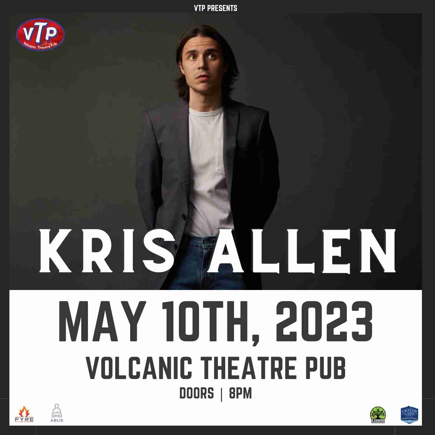 Kris Allen | Volcanic Theatre Pub | Live Music, Music | The Source Weekly -  Bend, Oregon