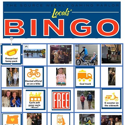 Dog on paddle board, lost tourist, mama cargo bike, van lifer, socks and sandles, one less sprinter, bend mascot, ocean roll, pataguch twins, shorts guy, a real life bike commuter, muscle mania, camper tent on subaru and dispensary hack!
