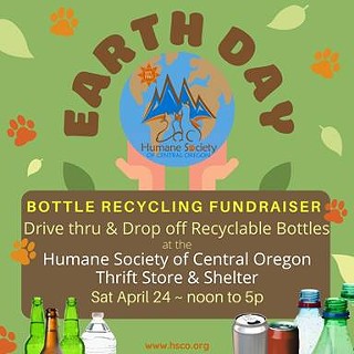 Recyclable Bottle Fundraiser for Humane Society of Central Oregon