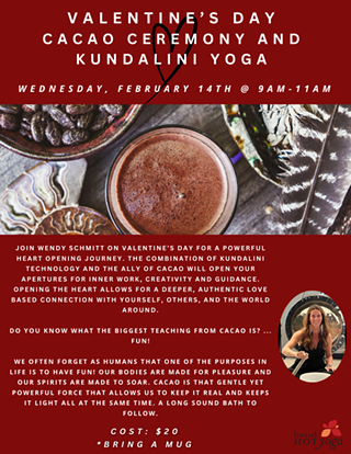 Image: Valentine's Day Cacao Ceremony with Kundalini Yoga