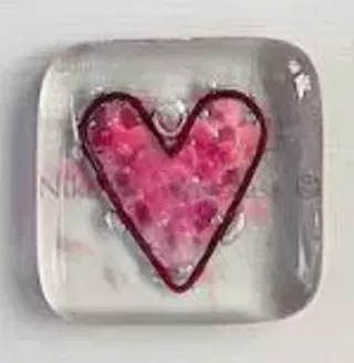 Image: Valentines Day Gifts - Fused Glass Pocket Hearts