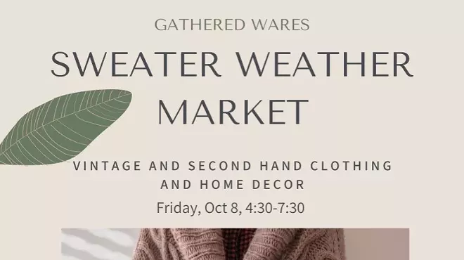 Image: Vintage sweater weather clothing and home decor market