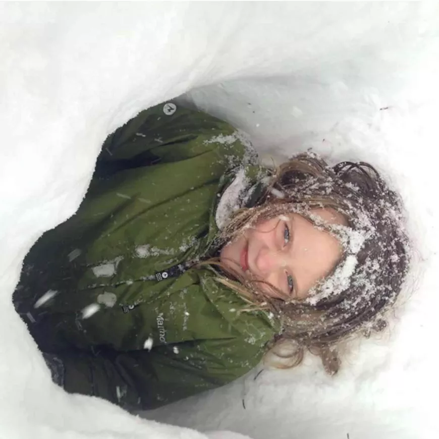 Snow Castle Sculptor in a Snow Fort