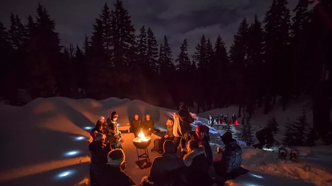 Image: Winter PrideFest Bonfire Snowshoe