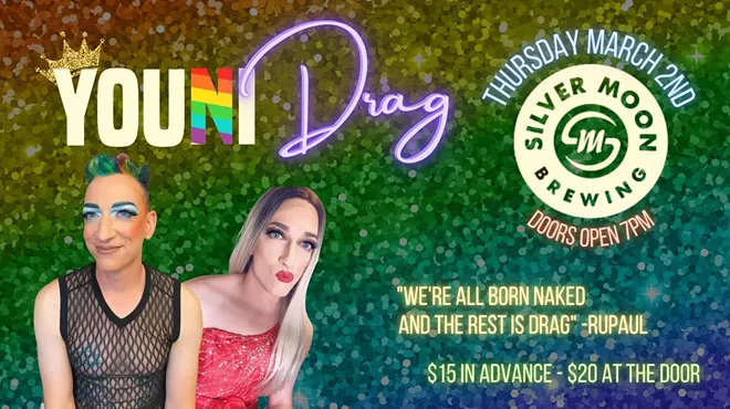 Image: YOUNI Drag: "We're All Born Naked & The Rest Is Drag (RuPaul)"